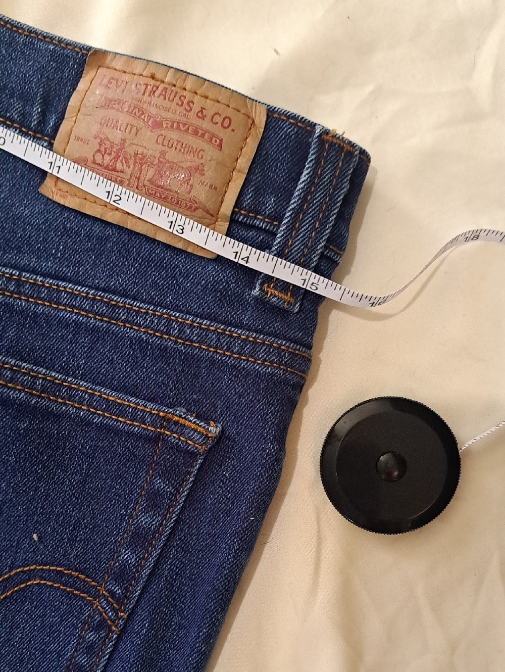 Levi's  517 Dark Blue Denim Jeans with Red Tab Bootcut - Picture 7 of 9